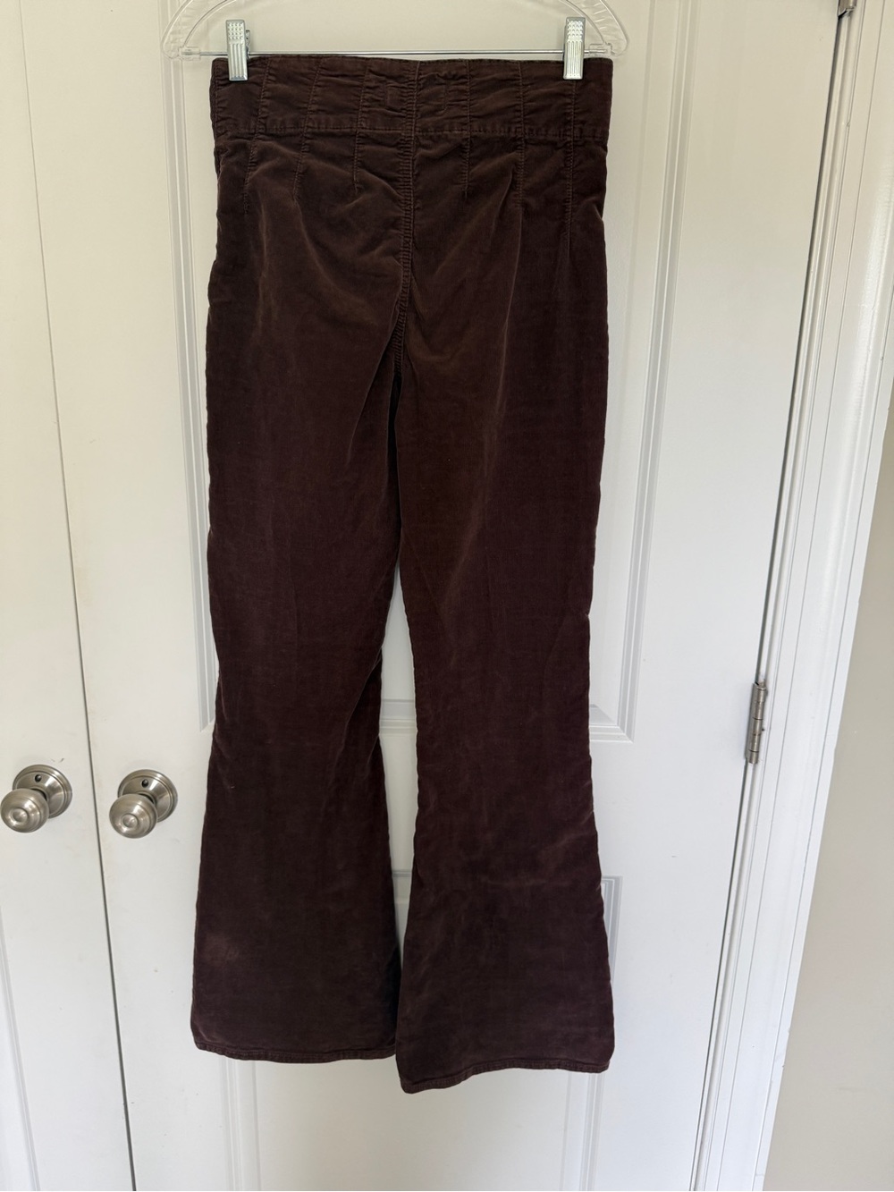 We the Free Corduroy Women's Flare Jeans in Deep Brown - Picture 3 of 8